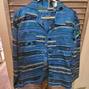 Chicos Silky Blue Jacket